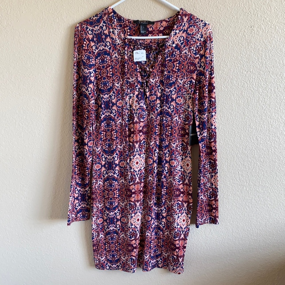 NEW FOREVER 21 LACE UP DRESS
